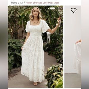 Baltic Born White Lace Maxi Dress